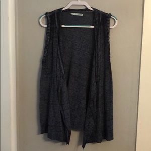 Maurice’s burnout vest with braided detail